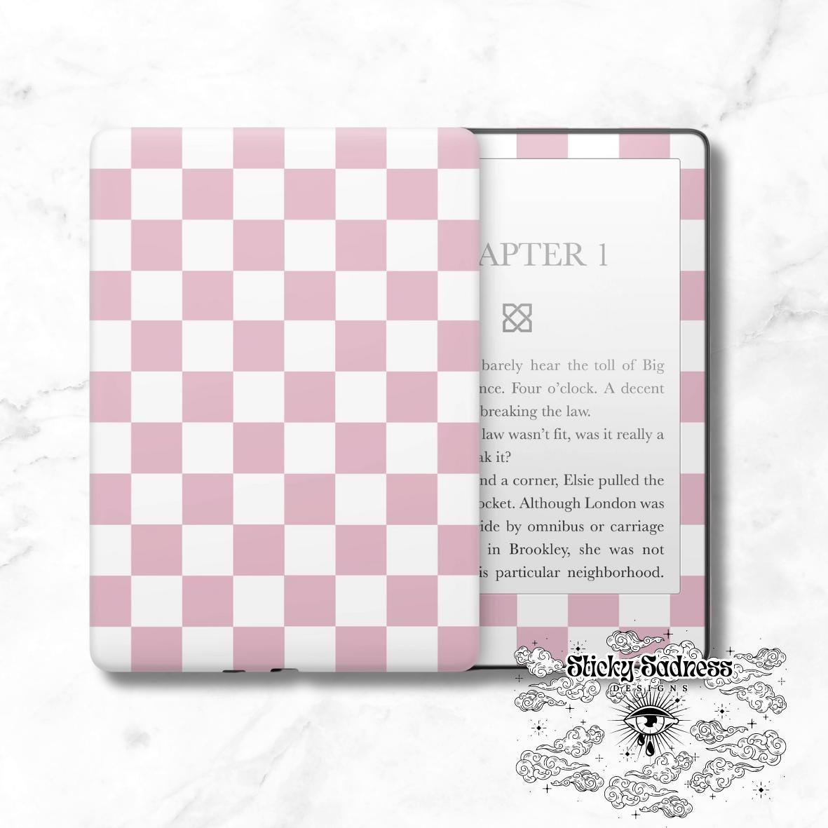 Pink and White Checkered