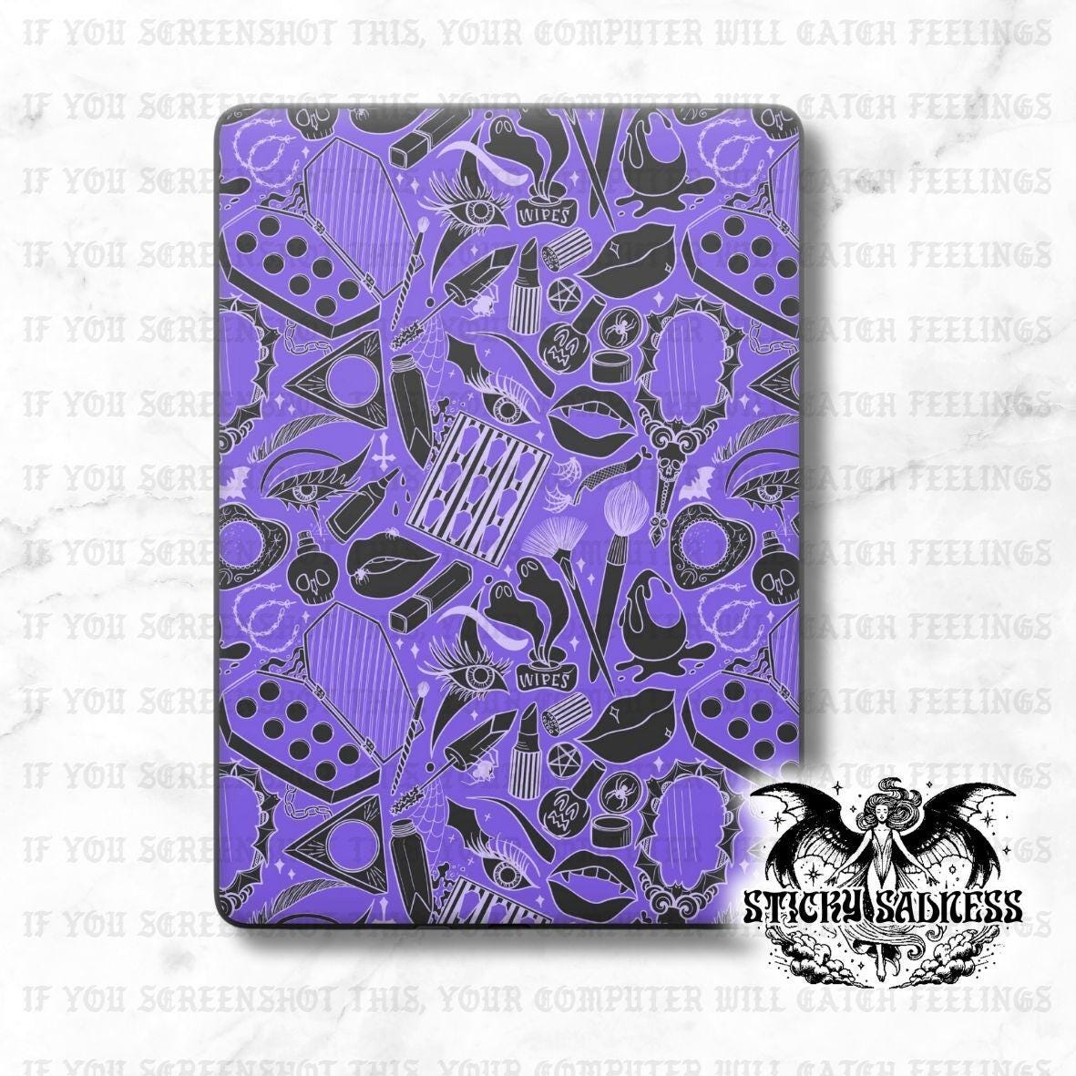 Bright Purple Spooky Makeup