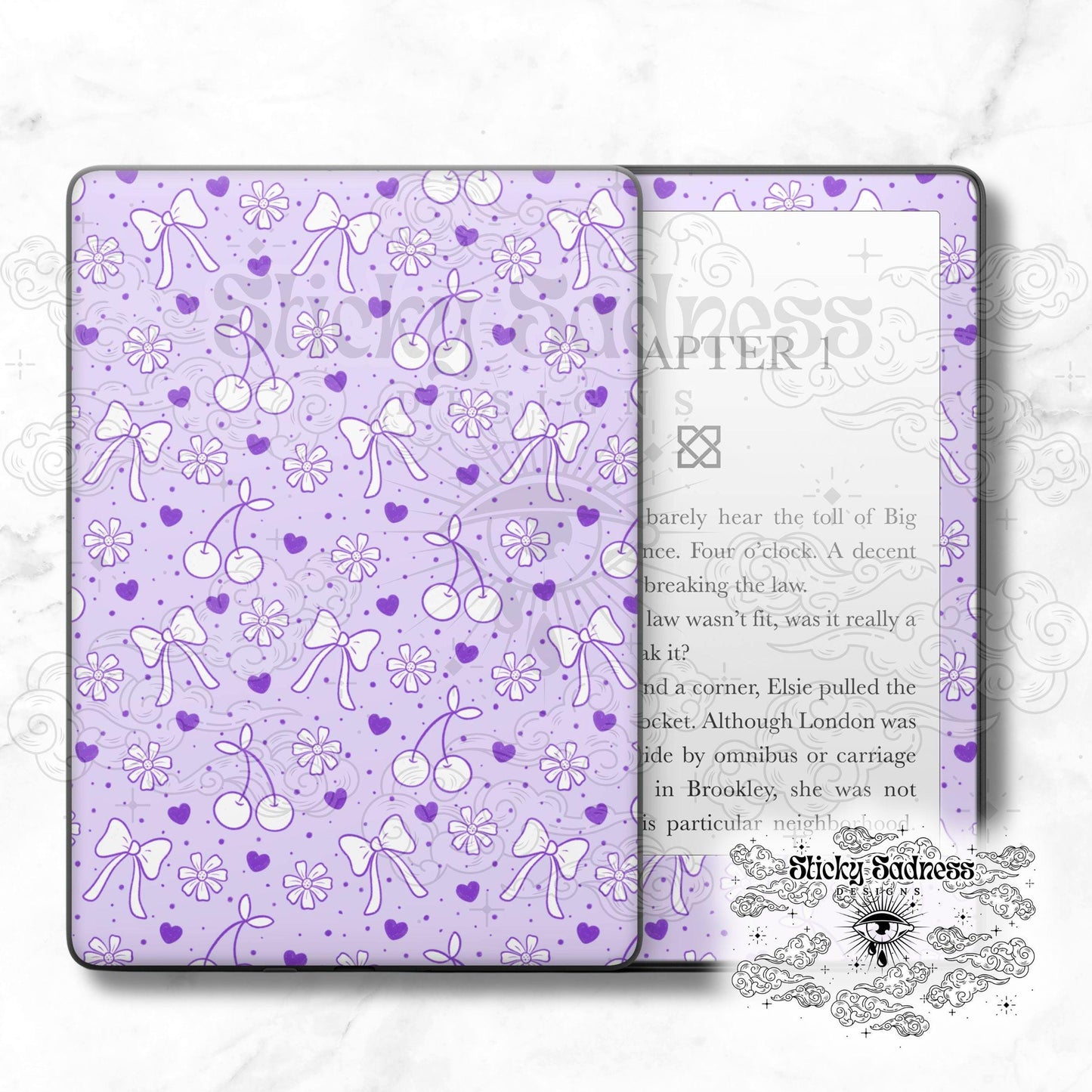 Valentine's Sweets Holiday Insert Skin, Cute Vinyl Wrap for Kindle Kobo iPad Boox Fire, Gift for Valentine Book Lover, BookTok Accessories