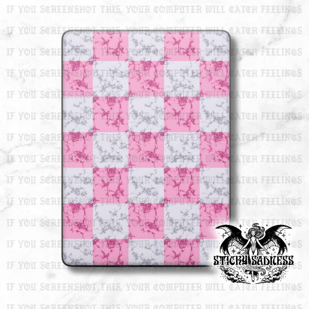 Pink Marble Checkered