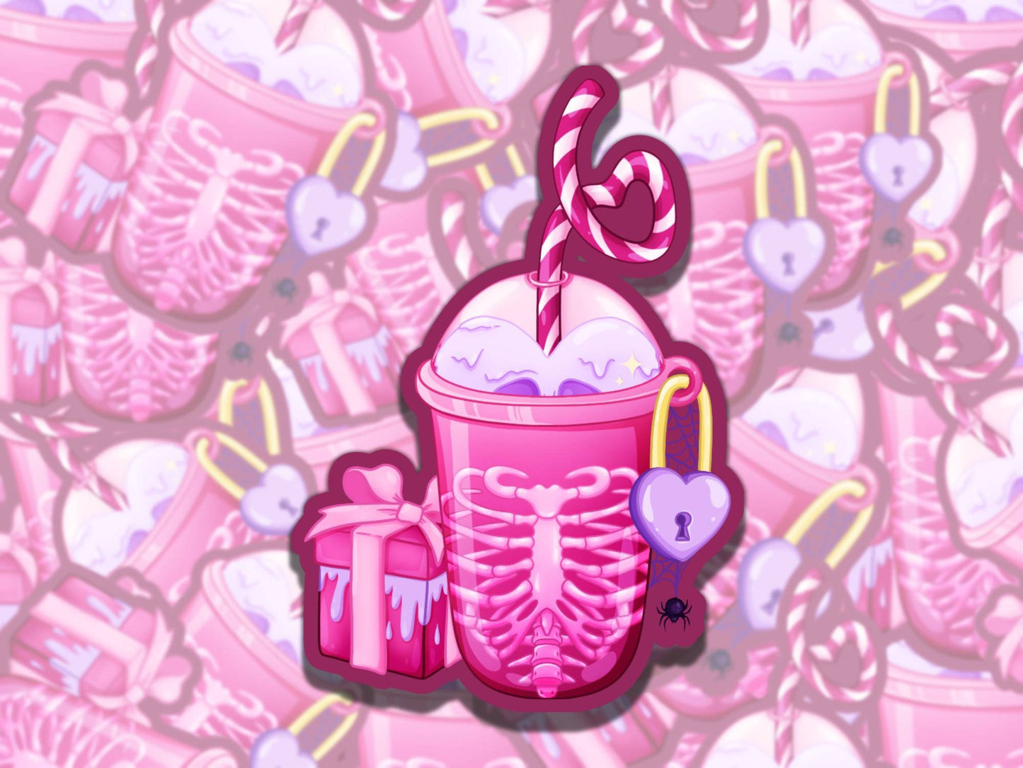 Halloween Spooky Cute Sweets Waterproof Vinyl Sticker Set, Gift for Friend, Funny Sticker for Kindle Laptop Water Bottle Journal