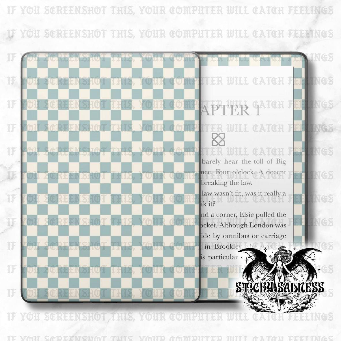 Teal Boho Checkered