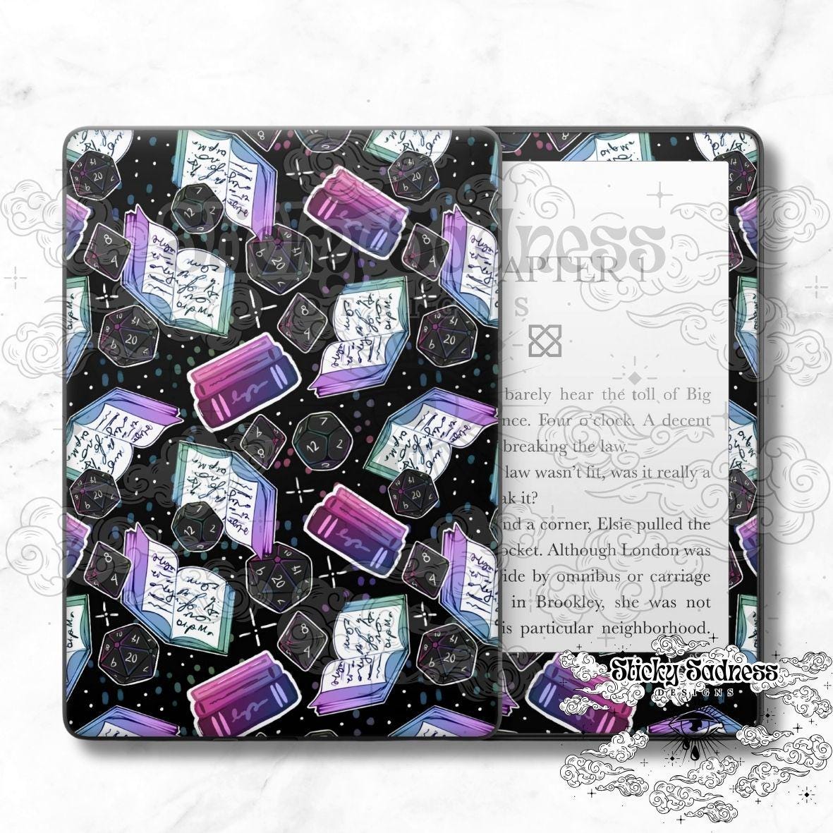 Ombre Book and Dice Cute