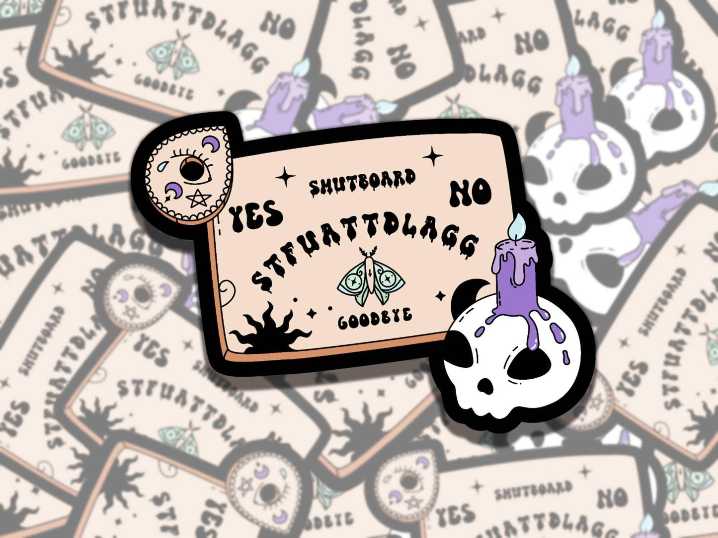 Smutboard Sticker, Cute Spooky Goth Bookish Vinyl Sticker, Gift for Bookworm Friend, Funny Sticker for Kindle Laptop Water Bottle Journal