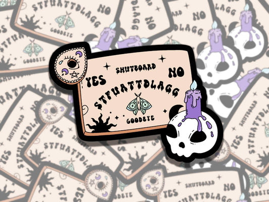 Smutboard Sticker, Cute Spooky Goth Bookish Vinyl Sticker, Gift for Bookworm Friend, Funny Sticker for Kindle Laptop Water Bottle Journal