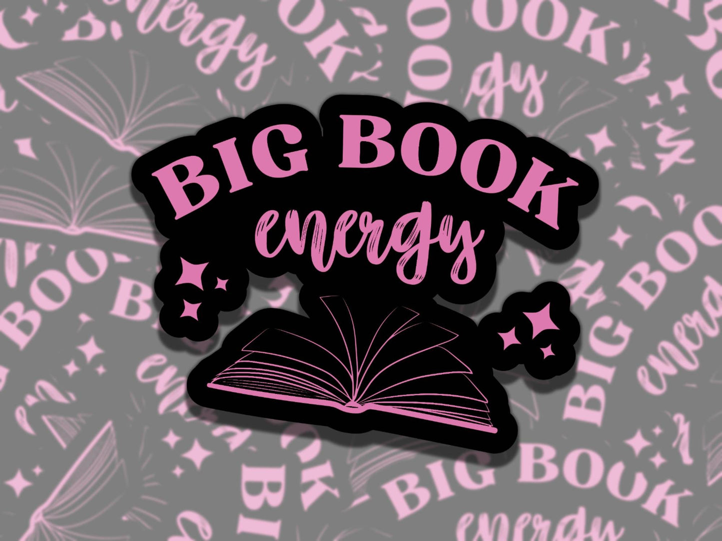 Big Book Energy Sticker Set Multiple Colors, Reading Vinyl Sticker, Waterproof eReader, Kindle, Cute Funny Gift for Bookworm, Bookish Gift