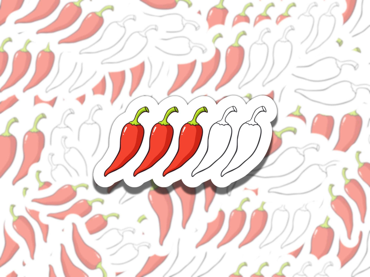 Chili Pepper Spice Level Sticker Set, Reading Vinyl Sticker, Smutty Waterproof eReader, Kindle, Cute Funny Gift for Bookworm, Bookish Gift