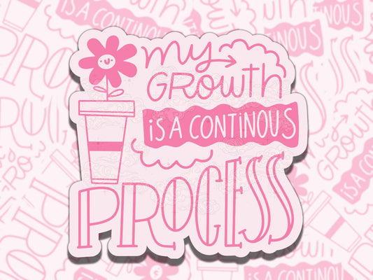 Growth Process Cute Mental Health Sticker, Affirmation Sticker, Gift for Friend,  Sticker for Kindle Laptop Water Bottle Journal