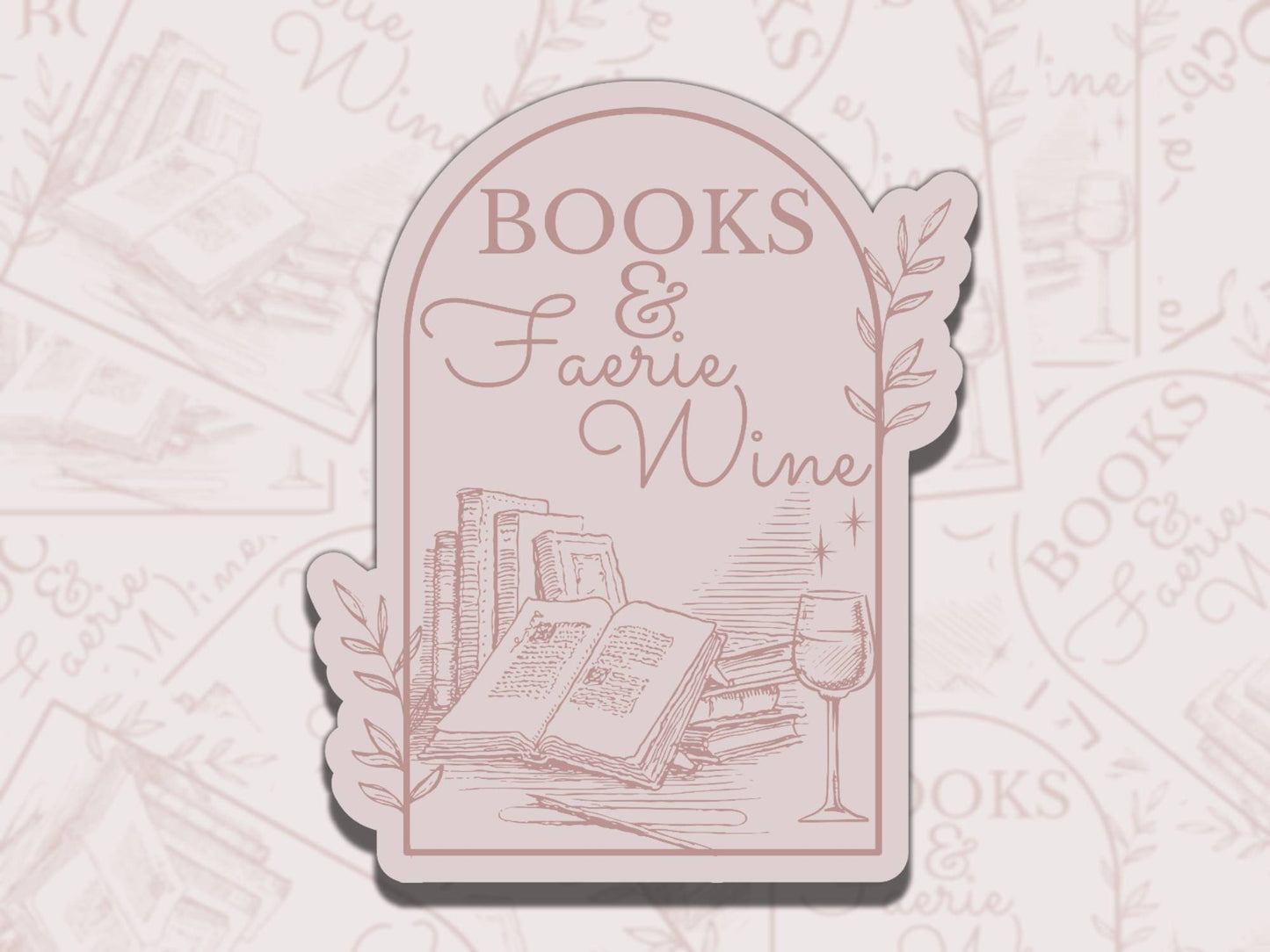Books and Faerie Wine Sticker Set Multiple Colors, Reading Vinyl Sticker, Smutty Waterproof eReader, Kindle, Cute Funny Gift for Bookworm