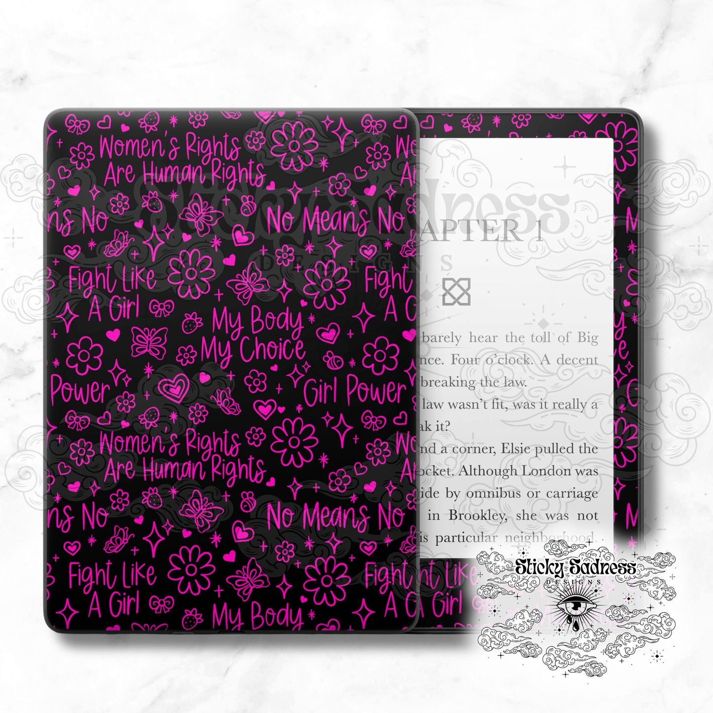 Women's Rights Black Doodles