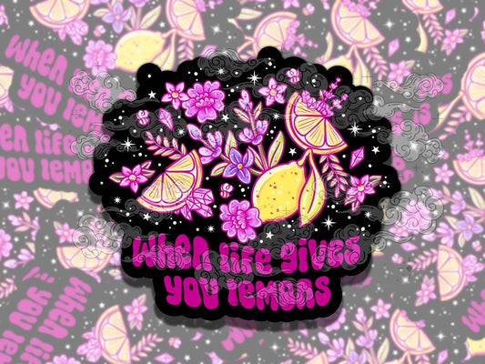 Lavender Lemonade Cute Purple Waterproof Vinyl Sticker, Girly Gift for Friend, Funny Sticker for Kindle Laptop Water Bottle Journal