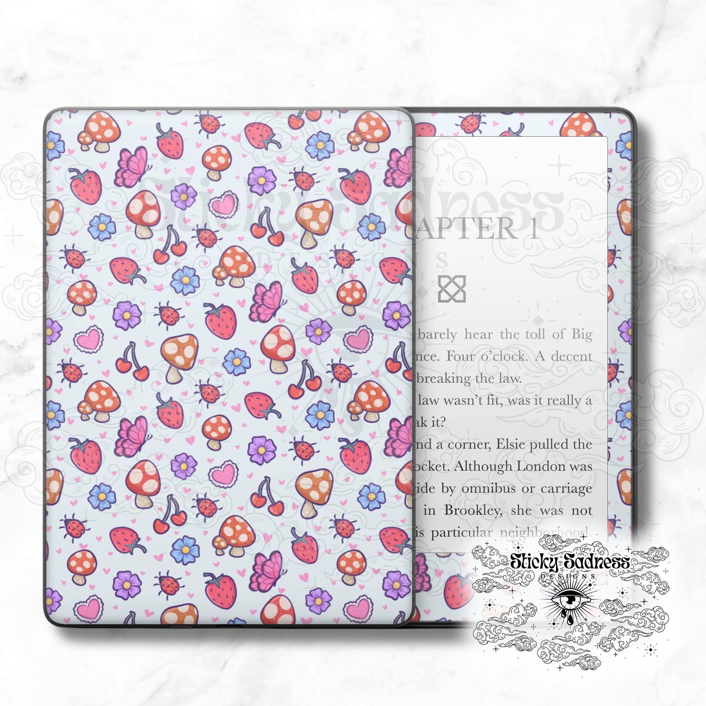 Valentine's Frog Holiday Insert Skin, Cute Vinyl Wrap for Kindle Kobo iPad Boox Fire, Gift for Valentine Book Lover, BookTok Accessories