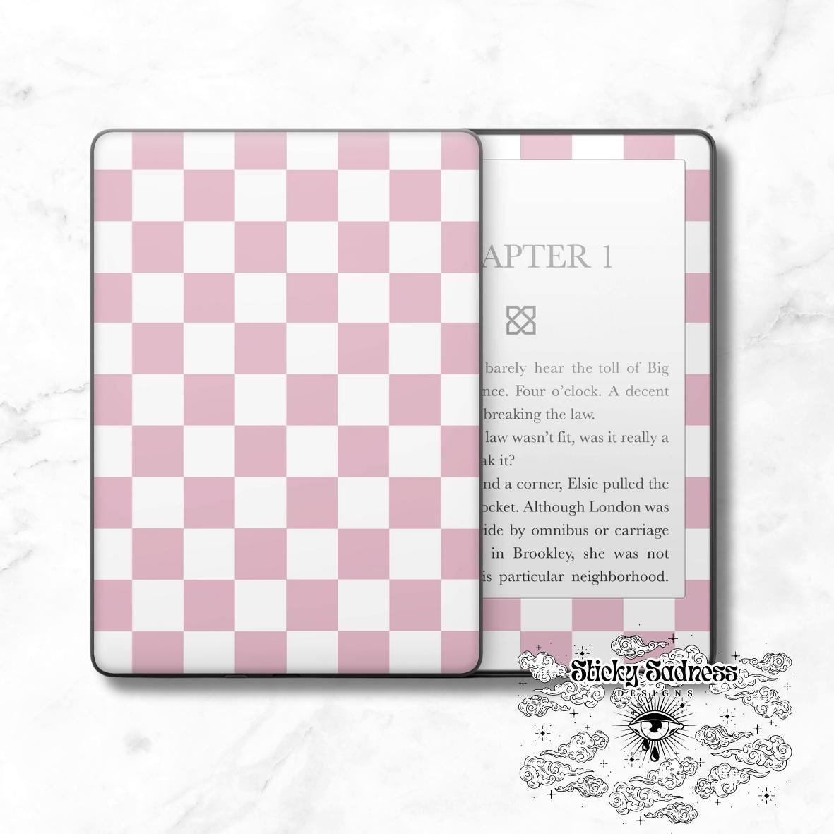 Pink and White Checkered