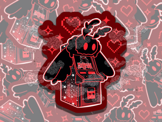 Cryptid Games Cute Fun Gamer Waterproof Vinyl Sticker, Gift for Girl Friend, Funny Sticker for Kindle Laptop Water Bottle Journal