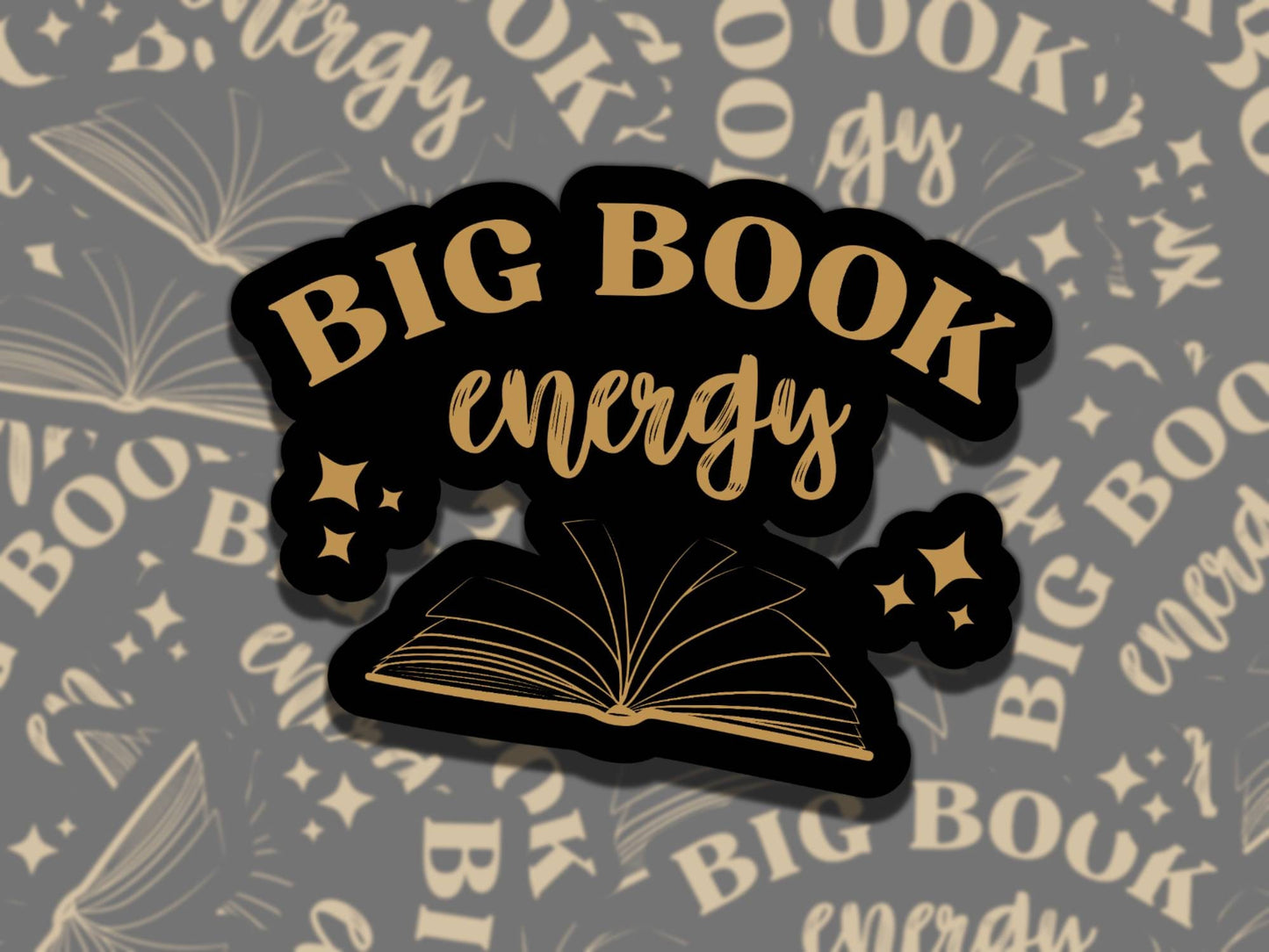 Big Book Energy Sticker Set Multiple Colors, Reading Vinyl Sticker, Waterproof eReader, Kindle, Cute Funny Gift for Bookworm, Bookish Gift