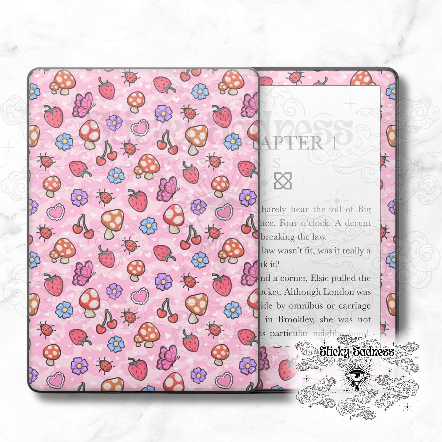 Valentine's Frog Holiday Insert Skin, Cute Vinyl Wrap for Kindle Kobo iPad Boox Fire, Gift for Valentine Book Lover, BookTok Accessories
