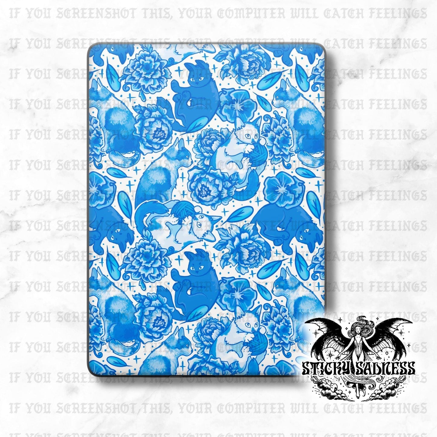 Light Blue Cats Porcelain Alt