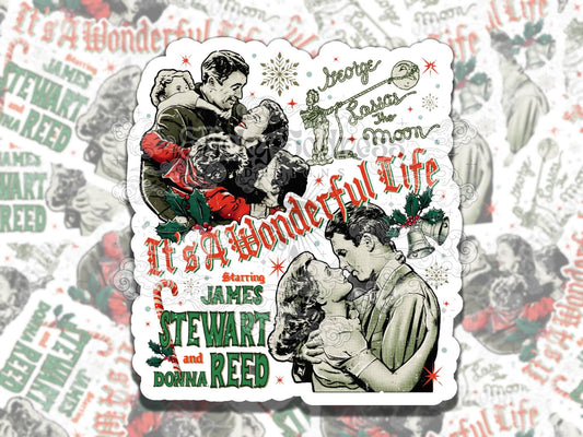 Christmas Class Movie Waterproof Vinyl Sticker, Gift for Friend, Funny Sticker for Kindle Laptop Water Bottle Journal
