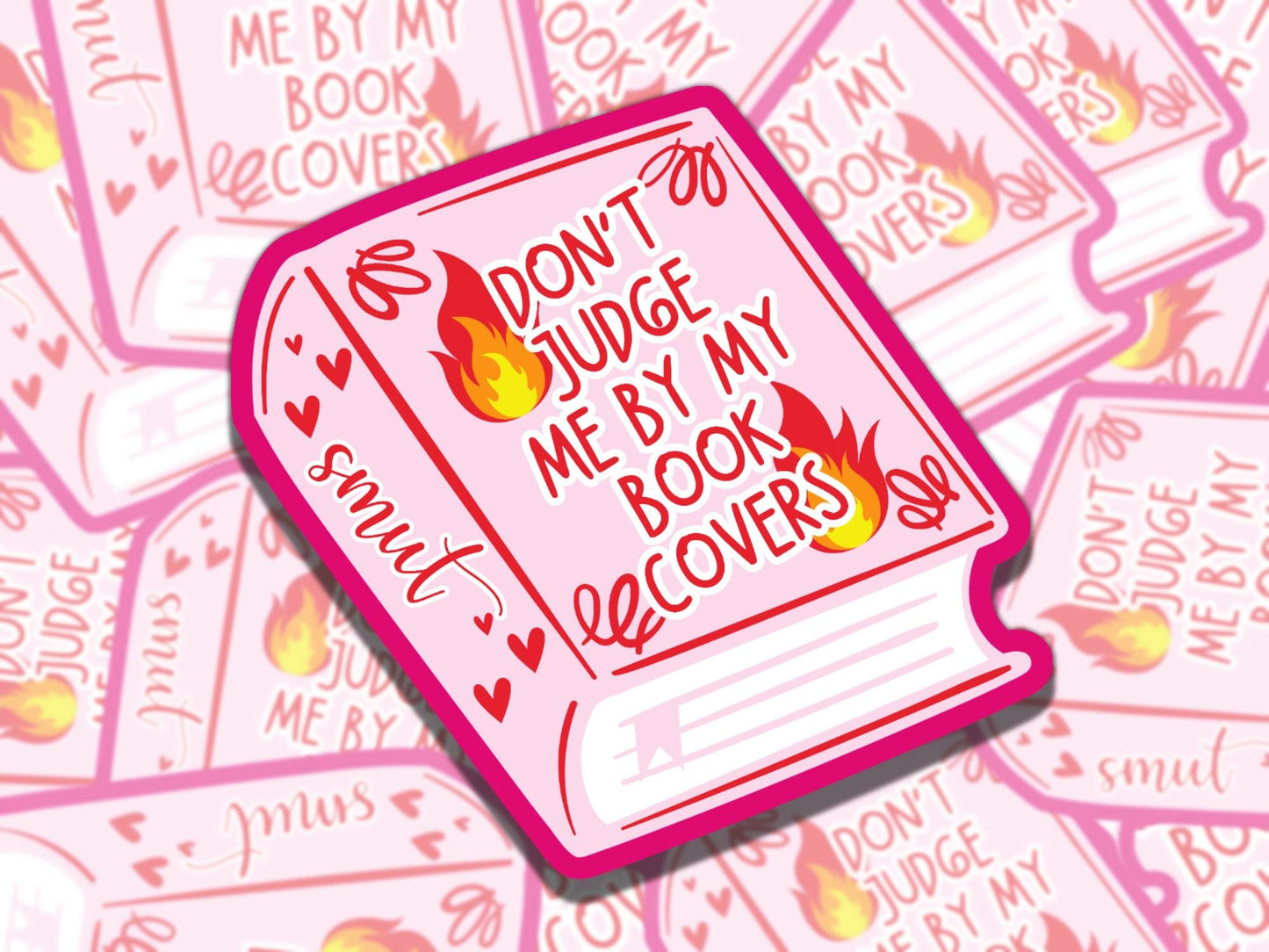 Don't Judge Me by my Book Sticker, Reading Vinyl Sticker, BookTok Waterproof eReader, Kindle, Cute Funny Gift for Bookworm, Bookish Gift