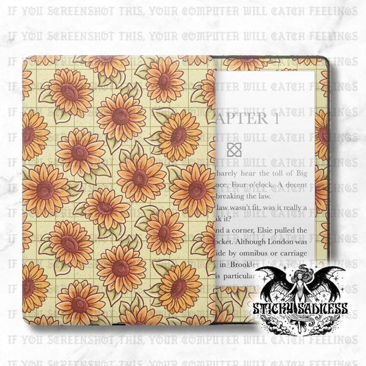 Green Sunflowers Cute eReader