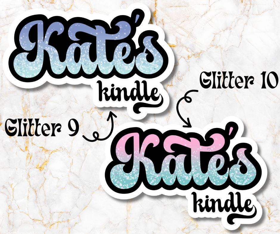 Custom Glitter Kindle Name Sticker, Reading Vinyl Sticker, BookTok Waterproof eReader, Kindle, Cute Funny Gift for Bookworm, Bookish Gift