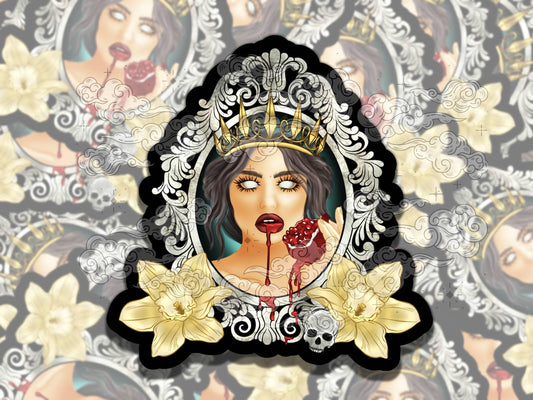 Persephone Goddess of Spring Sticker, Reading Vinyl Sticker, Smutty Waterproof eReader, Kindle, Cute Funny Gift for Bookworm, Bookish Gift