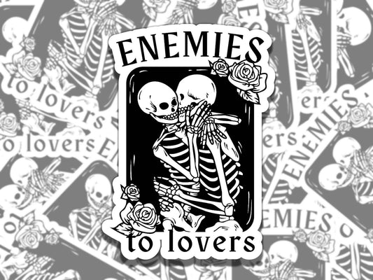 Enemies to Lovers Sticker Multiple Color, Reading Vinyl Sticker, Smutty Waterproof eReader, Kindle, Cute Funny Gift for Bookworm, Bookish Gi