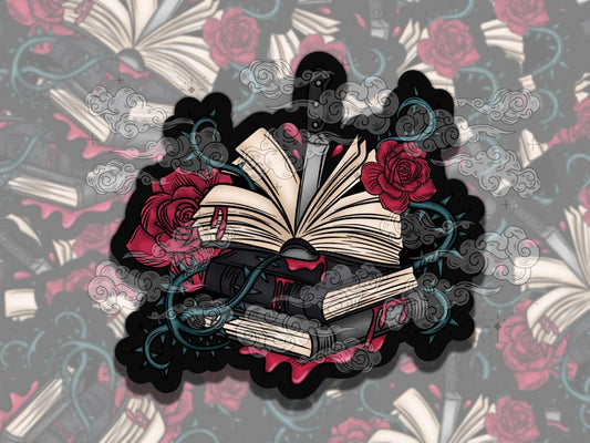 Thorned Revenge Dark Romance Bookish Waterproof Vinyl Sticker, Gift for Girl Friend, Funny Sticker for Kindle Laptop Water Bottle Journal