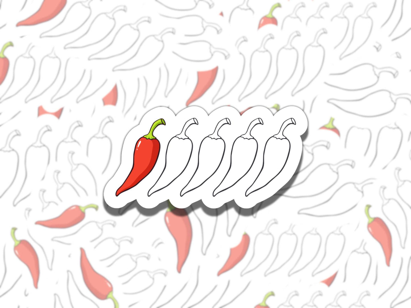 Chili Pepper Spice Level Sticker Set, Reading Vinyl Sticker, Smutty Waterproof eReader, Kindle, Cute Funny Gift for Bookworm, Bookish Gift