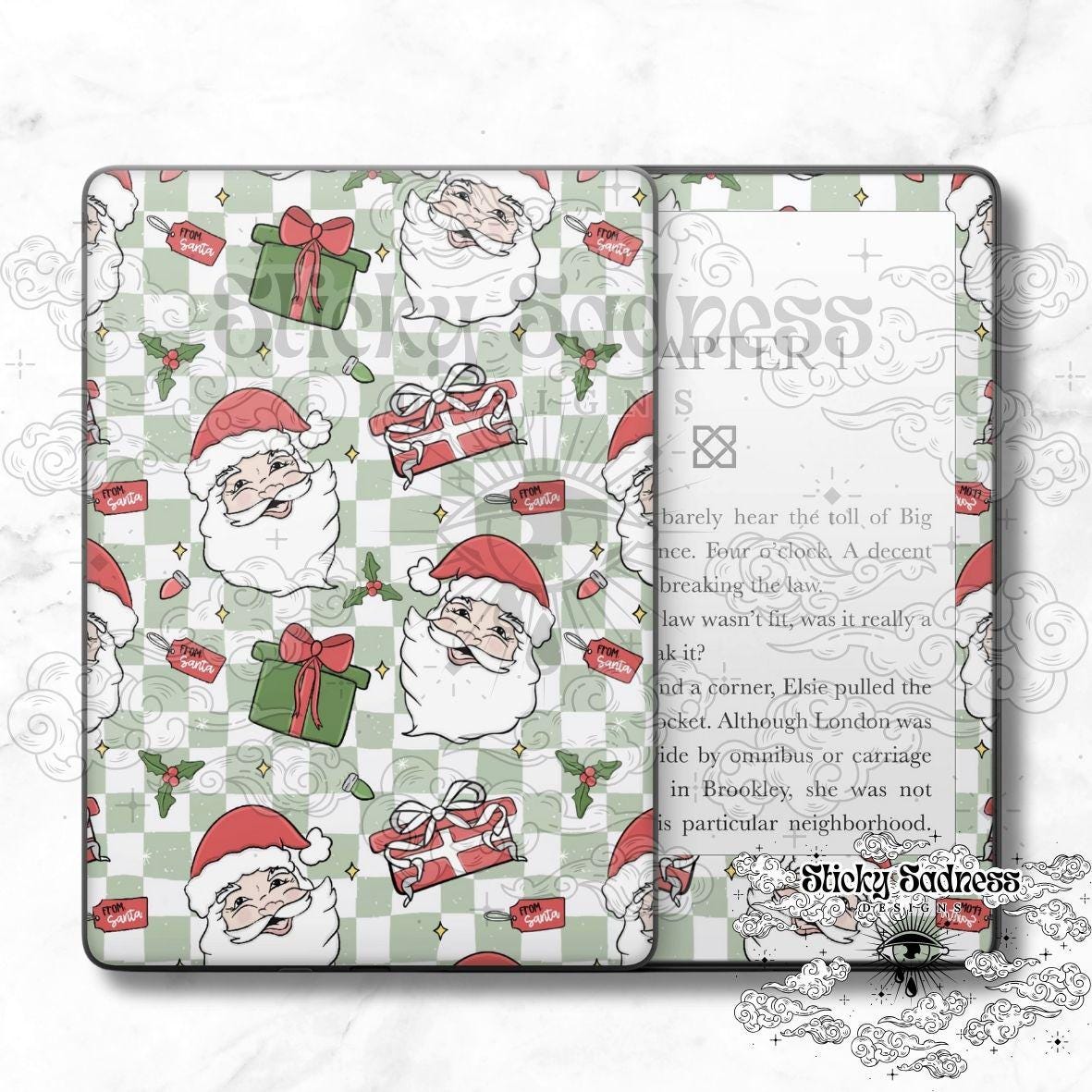Green Christmas Checker Pattern