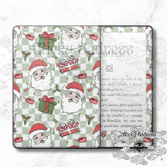 Green Christmas Checker Pattern