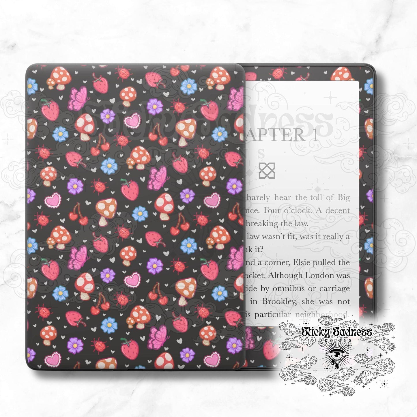 Valentine's Frog Holiday Insert Skin, Cute Vinyl Wrap for Kindle Kobo iPad Boox Fire, Gift for Valentine Book Lover, BookTok Accessories
