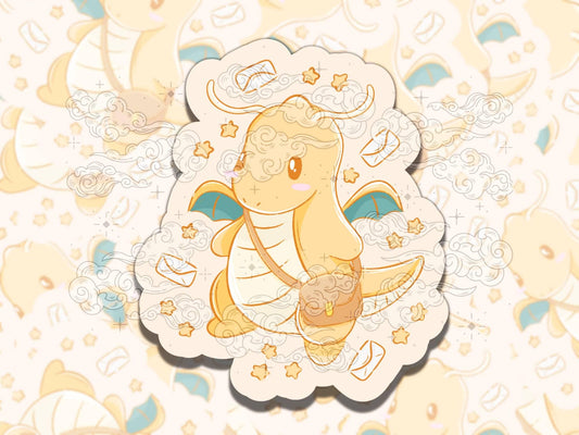 Cute Dragon Monsters Nostalgic Waterproof Vinyl Sticker, Gift for Friend, Funny Sticker for Kindle Laptop Water Bottle Journal