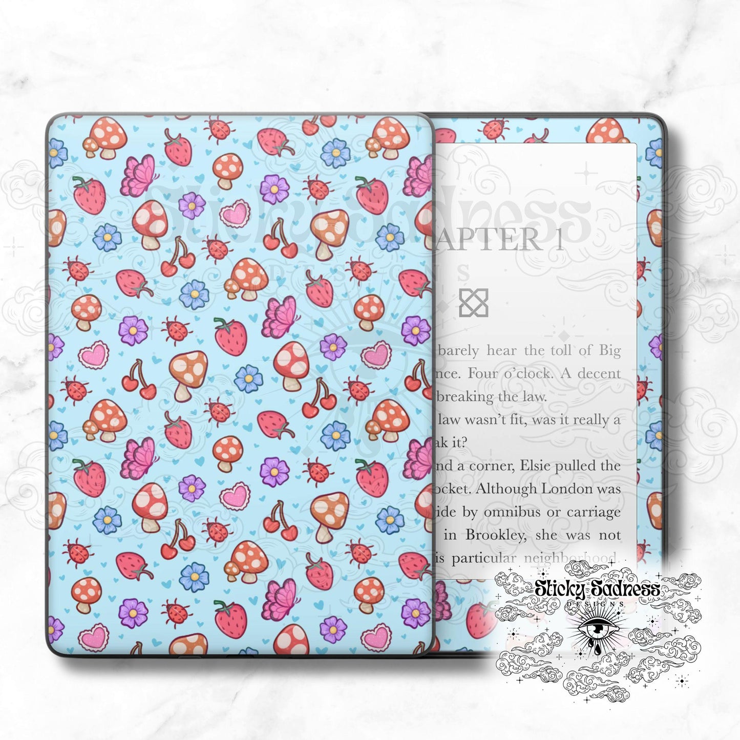 Valentine's Frog Holiday Insert Skin, Cute Vinyl Wrap for Kindle Kobo iPad Boox Fire, Gift for Valentine Book Lover, BookTok Accessories