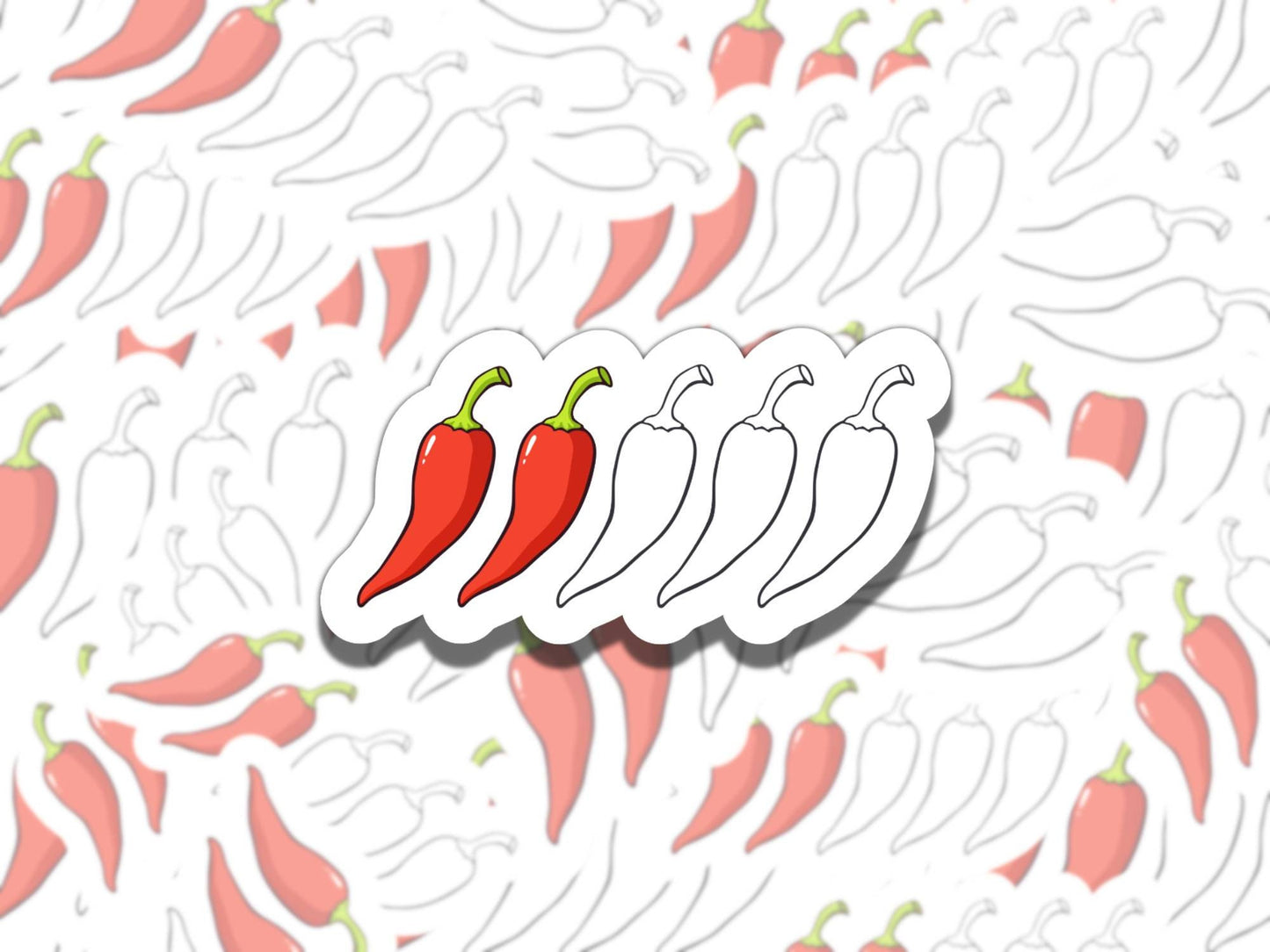 Chili Pepper Spice Level Sticker Set, Reading Vinyl Sticker, Smutty Waterproof eReader, Kindle, Cute Funny Gift for Bookworm, Bookish Gift