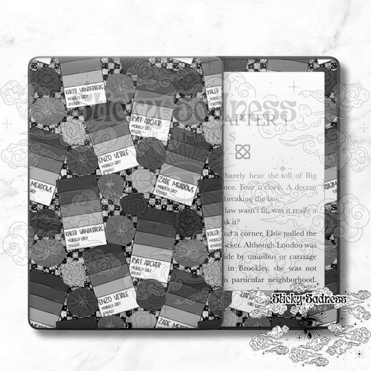 Morally Grey Book Boyfriends Decal Insert Skin, Cute Vinyl Wrap for Kindle Kobo iPad Boox Fire, Bookish Gift, BookTok Accessories