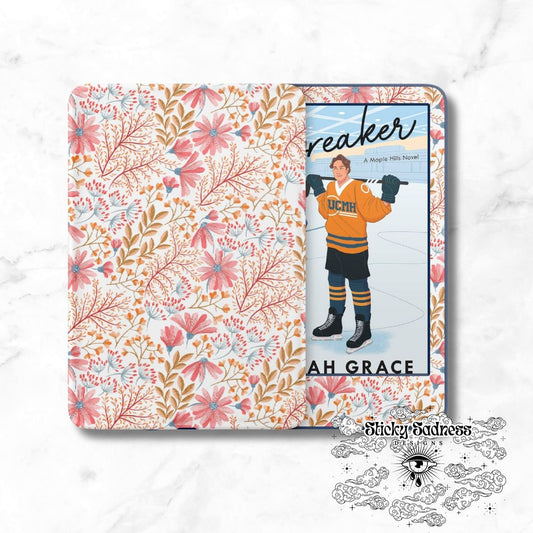 Blush Floral Decals Insert Skin, Cute Vinyl Wrap for Kindle Kobo iPad Boox Fire, Gift for Book Lover, BookTok Accessories