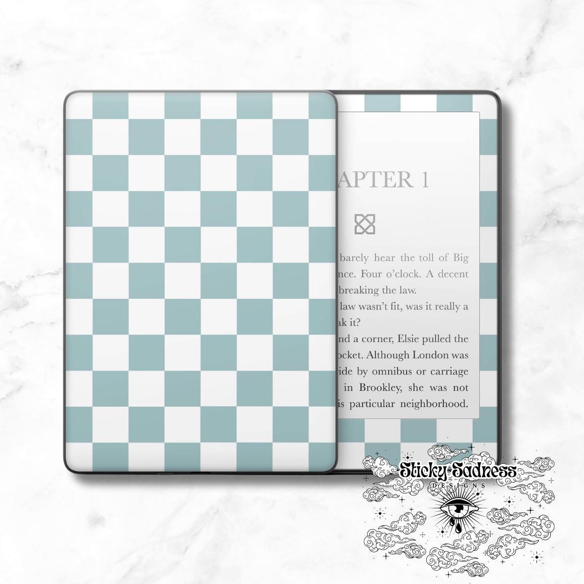 Blue and White Checkered