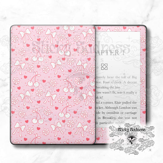 Valentine's Sweets Holiday Insert Skin, Cute Vinyl Wrap for Kindle Kobo iPad Boox Fire, Gift for Valentine Book Lover, BookTok Accessories