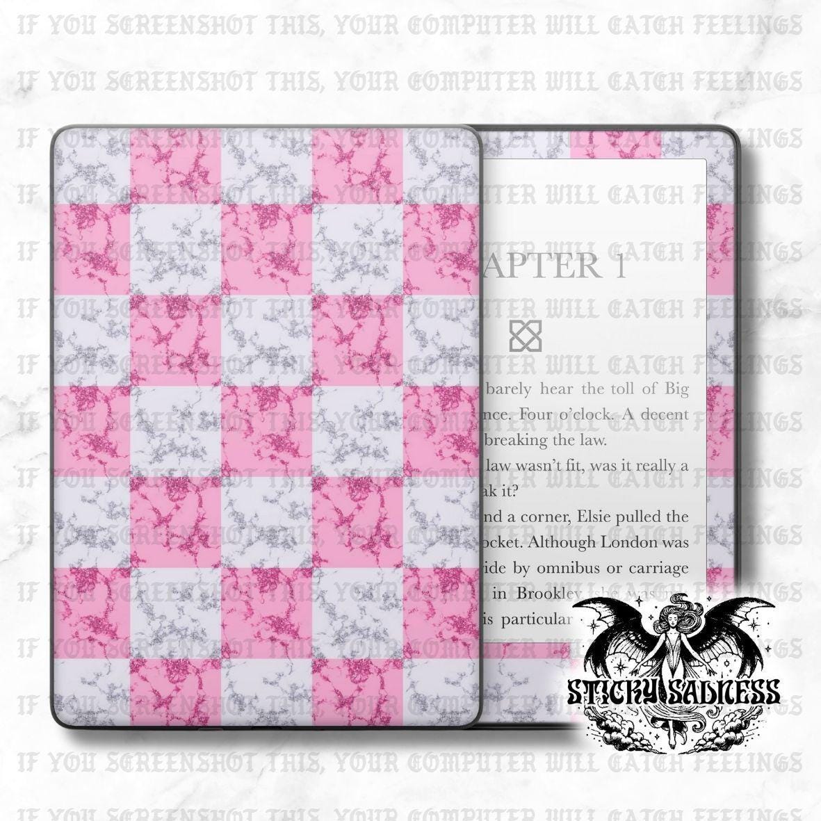 Pink Marble Checkered
