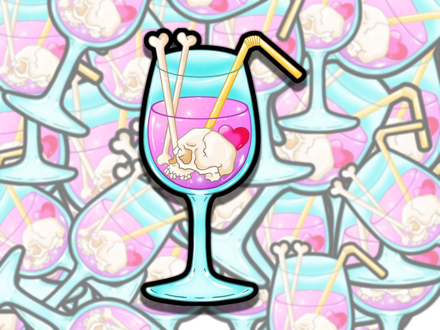 Spooky Girly Imagery Random Waterproof Vinyl Sticker Set, Gift for Friend, Funny Sticker for Kindle Laptop Water Bottle Journal