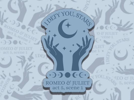 Romeo and Juliet Sticker Set Multiple Colors, Reading Vinyl Sticker, Smutty Waterproof eReader, Kindle, Cute Funny Gift for Bookworm
