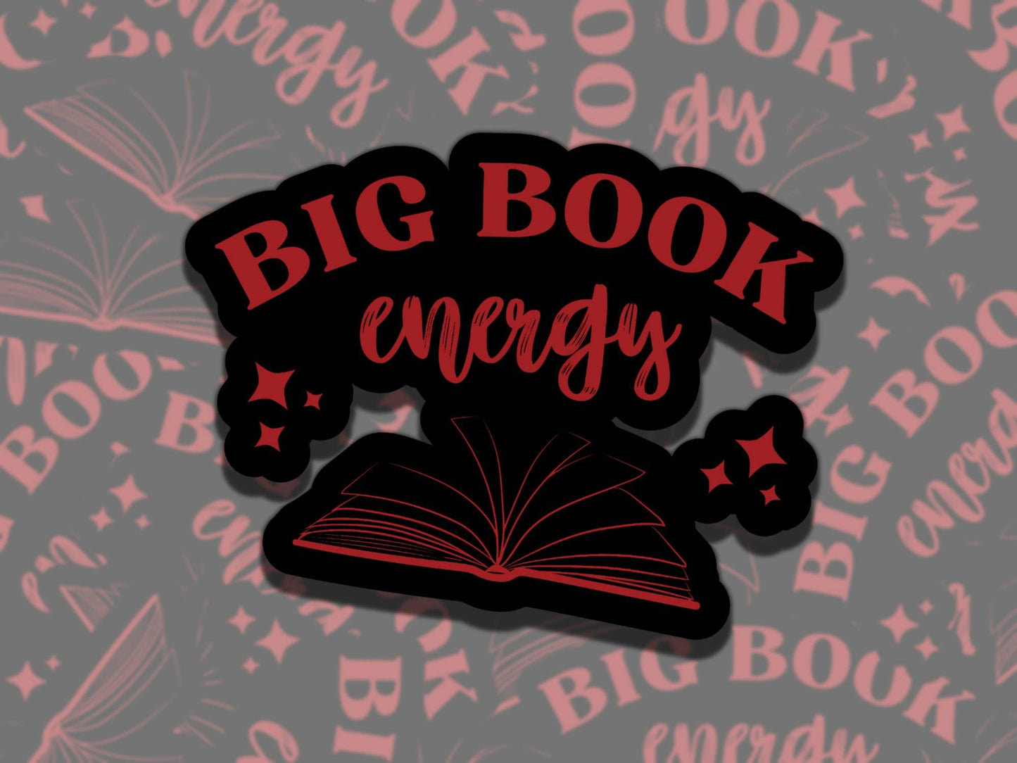 Big Book Energy Sticker Set Multiple Colors, Reading Vinyl Sticker, Waterproof eReader, Kindle, Cute Funny Gift for Bookworm, Bookish Gift