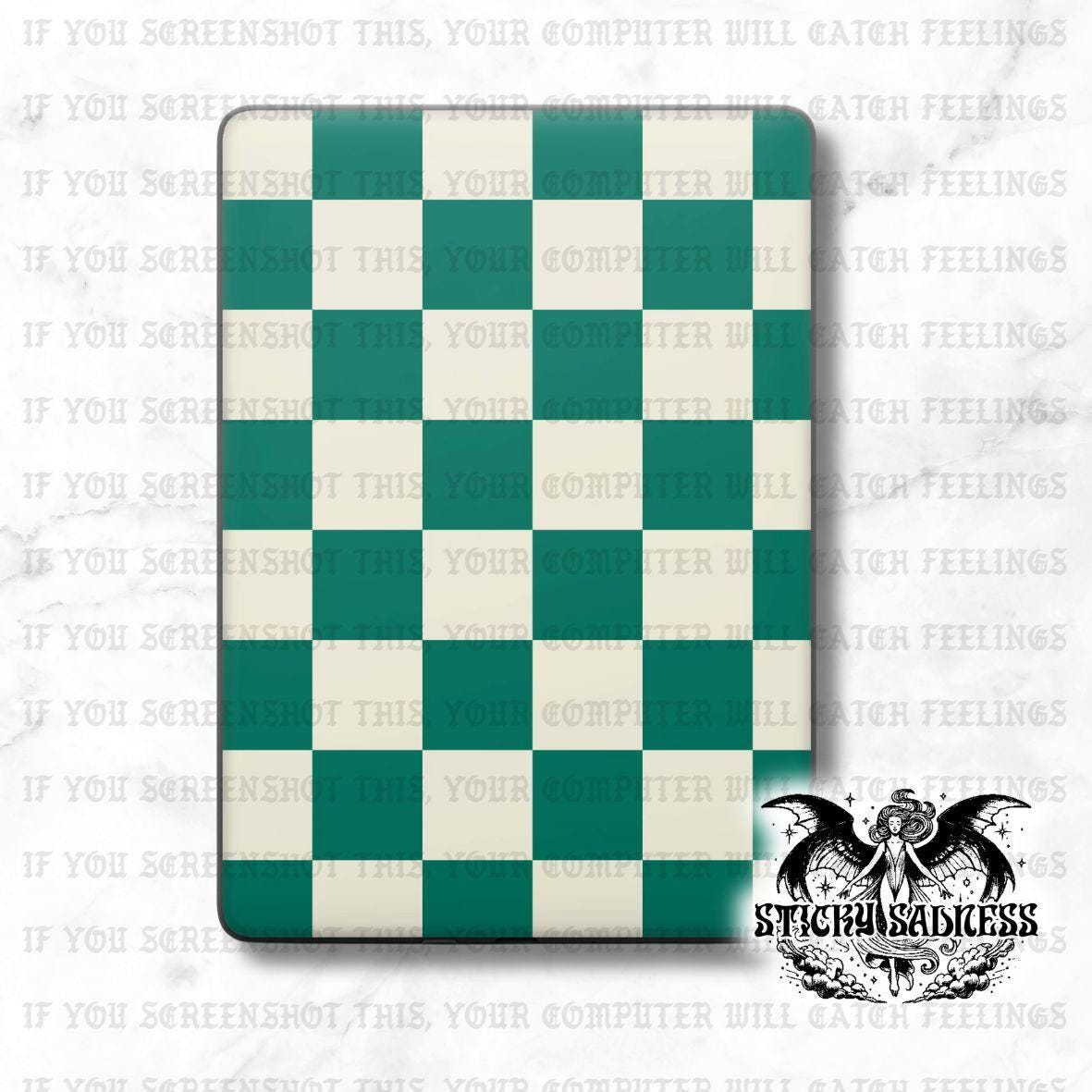 Green and Cream Checkered