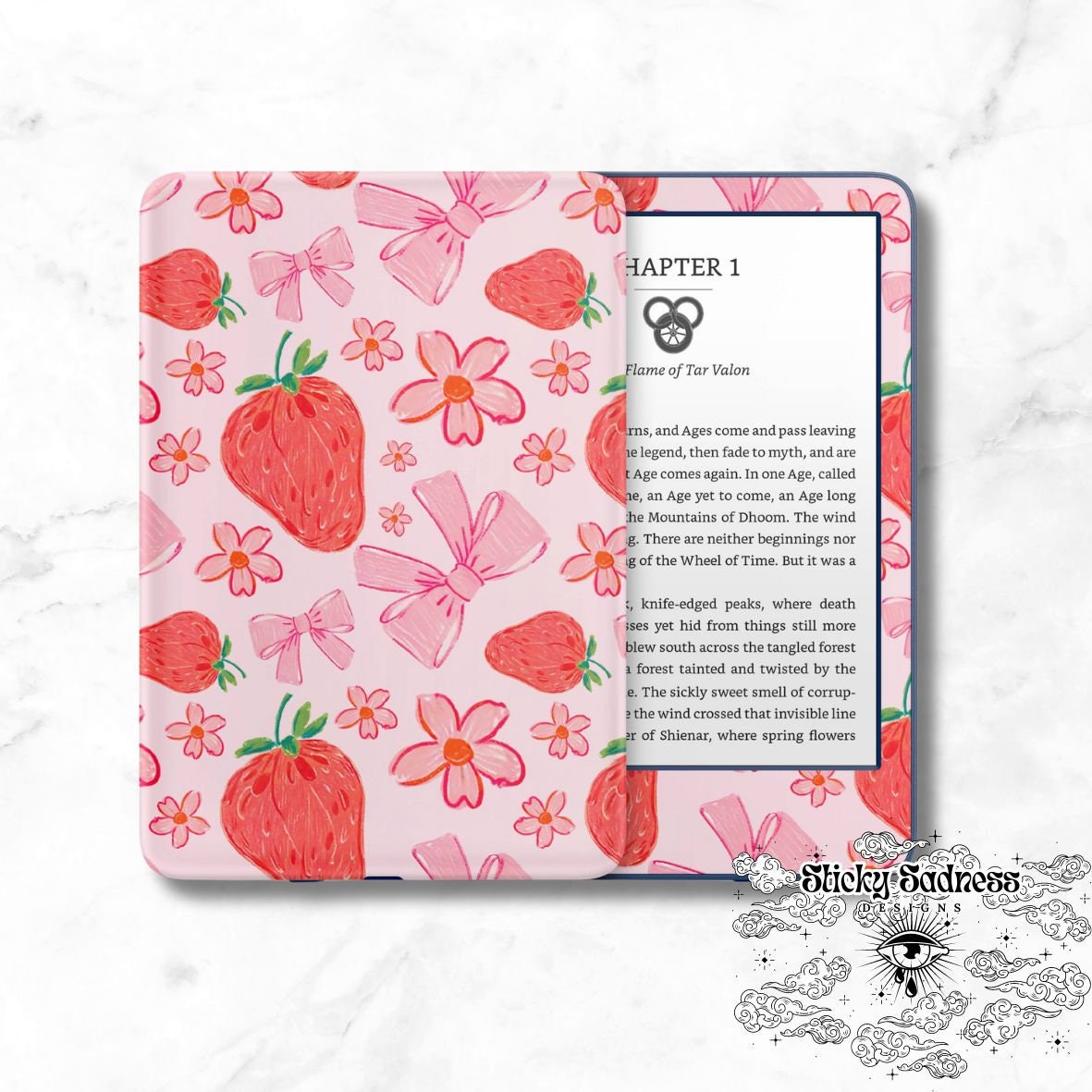 Strawberries and Pink Bows