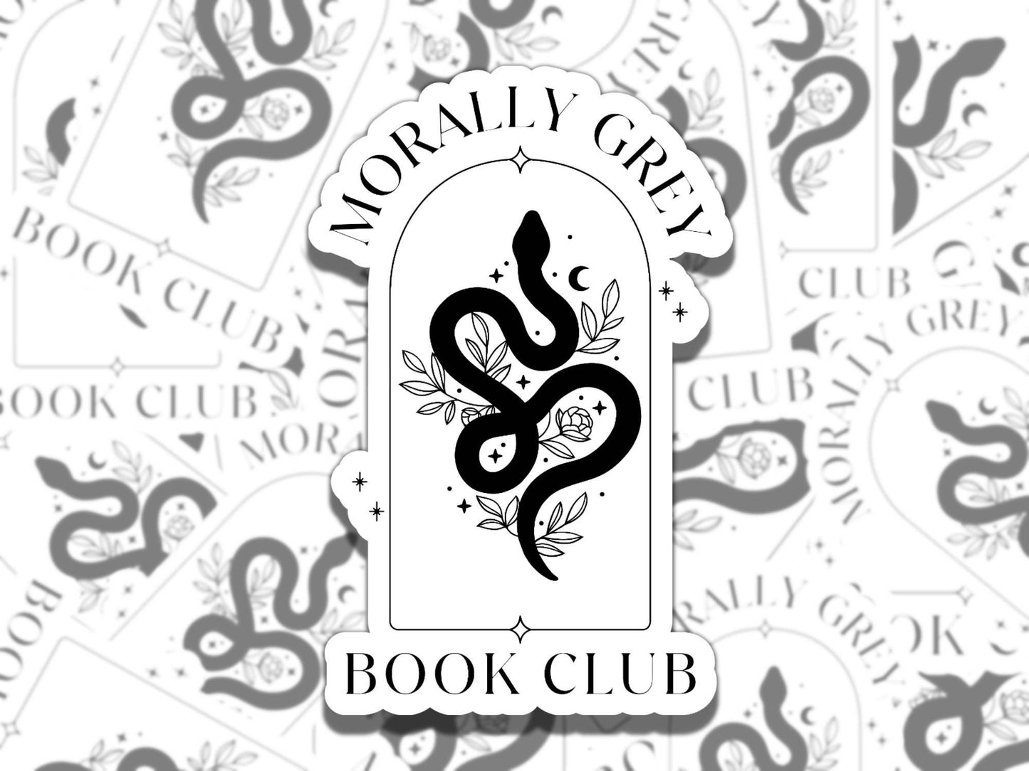 Morally Grey Book Club Sticker Multiple Colors, Reading Vinyl Sticker, Smutty Waterproof eReader, Kindle, Cute Funny Gift for Bookworm