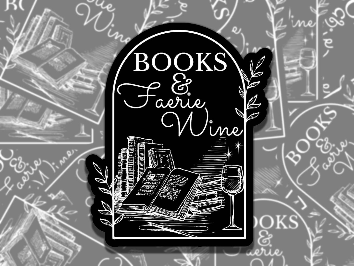 Books and Faerie Wine Sticker Set Multiple Colors, Reading Vinyl Sticker, Smutty Waterproof eReader, Kindle, Cute Funny Gift for Bookworm