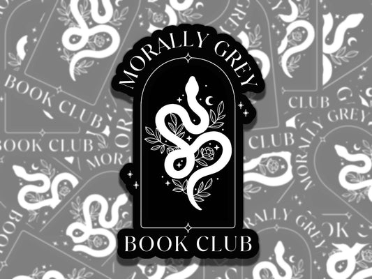 Morally Grey Book Club Sticker Multiple Colors, Reading Vinyl Sticker, Smutty Waterproof eReader, Kindle, Cute Funny Gift for Bookworm