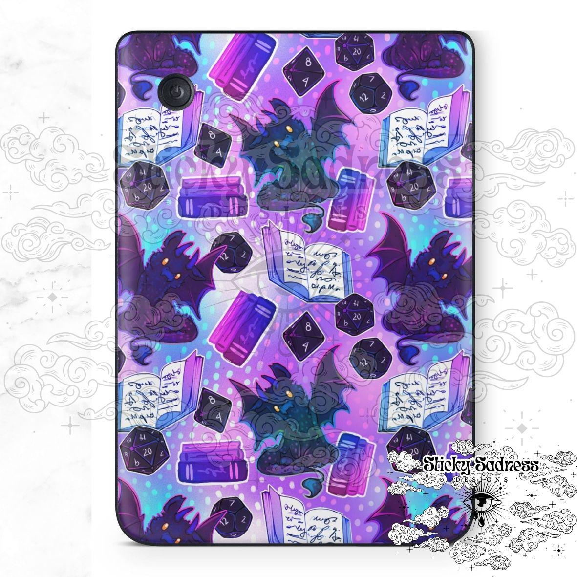 Iridescent Dragon Fantasy eReader Tablet Insert for Kindle Kobo iPad Boox Fire, eReader Insert, eReader Design, Bookish Gift for Booklover