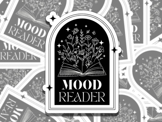 Mood Reader Sticker Multiple Colors, Reading Vinyl Sticker, Smutty Waterproof eReader, Kindle, Cute Funny Gift for Bookworm, Bookish Gift